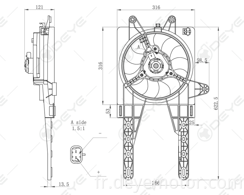 7741201 46541535 46465018 46427347 radiateur ventilateur de refroidissement pour FIAT PUNTO